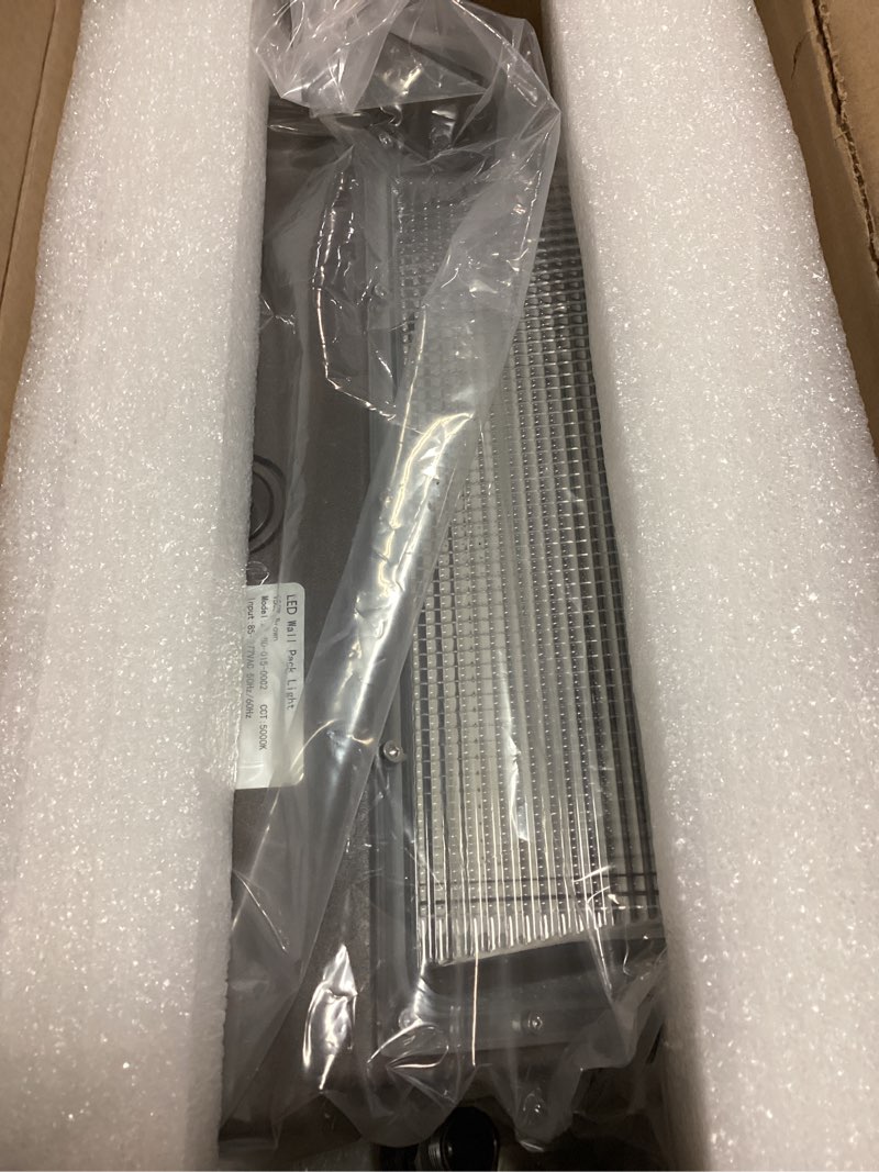 Condition photo showing New/Like New for ledmo Wall Pack Light 150w Waterproof 5000K 21000lm 100-277V Equivalent Energy Save Ultra Bright Commercial Outdoor LED Wall Lights Exterior Security Flood Lighting 4 Pack for Yard,Garage,Building 150W-4Pack- Brown