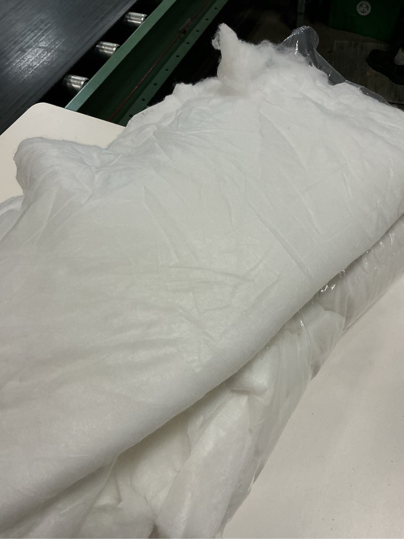 Condition photo showing As Is for upholstery batting, dacron polyester cushion wrap for foam padding, cushions & diy upholstery projects 36" wide × 3 yards