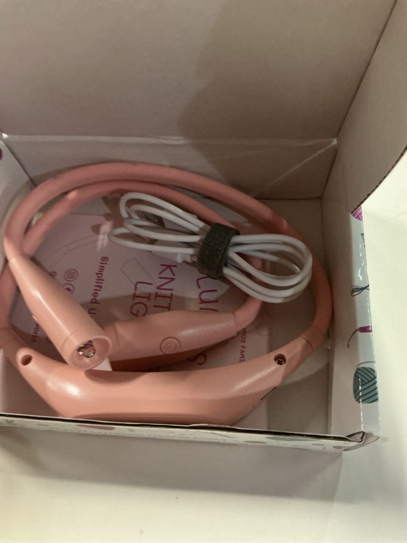Condition photo showing Good Condition for lumos knitting light, crafter light around neck for knitters and crocheters, 3 colors & adjustable brightness. portable, wearable, rechargeable&long lasting (pink)