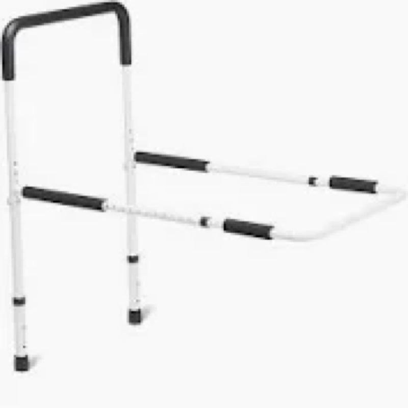 Bed Rails for Elderly Adults Safety with Adjustable Heights Storage Pocket Assist Support Side Raili