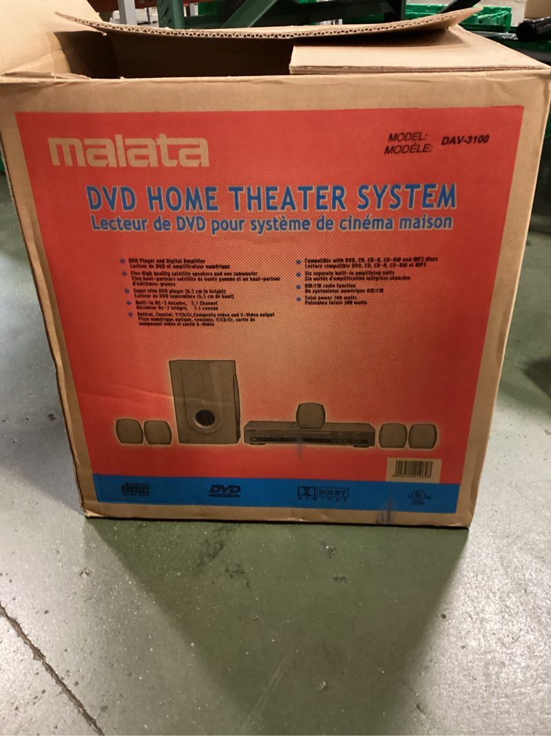 Malata dvd home theater system, dav-3100