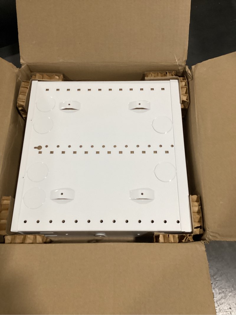 Condition photo showing Good Condition for legrand - onq 14 inch cable management, in-wall 20-gauge media box, structured wiring enclosure with 2.5 inch openings for wires, glossy white, en1400 14 inch enclosure with screw-on cover