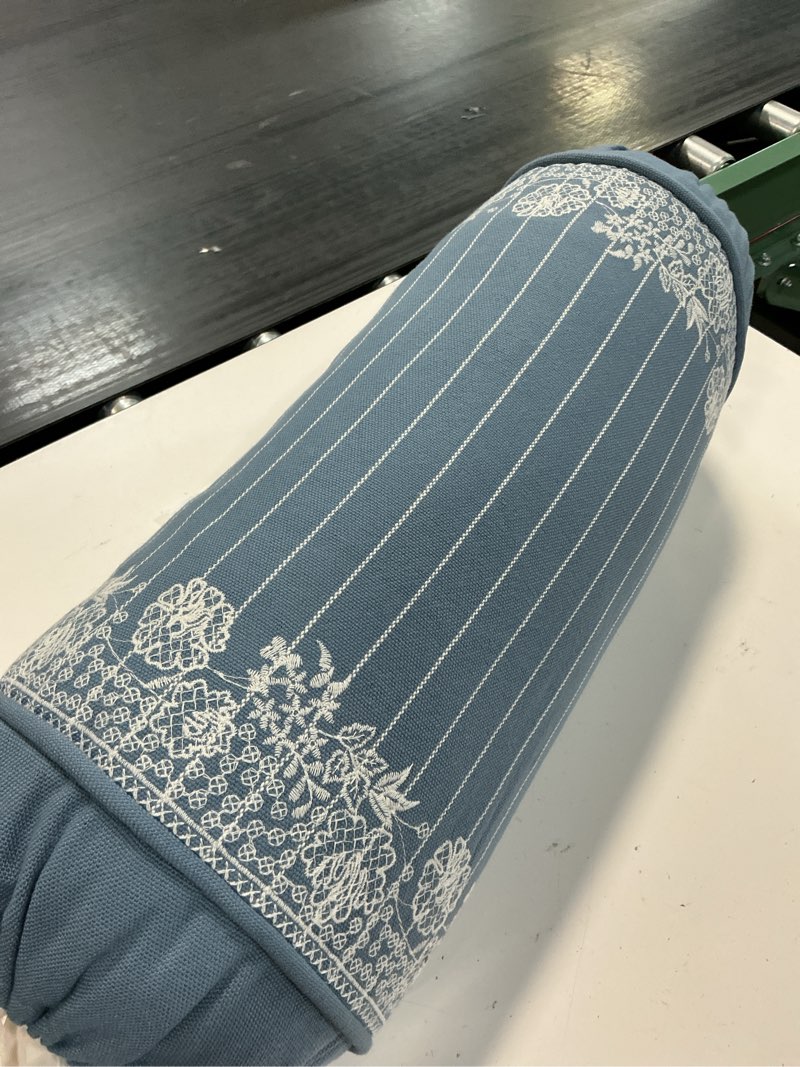 Condition photo showing Good Condition for 20"x8" woven stripe side-tie outdoor patio throw pillow blue - threshold™ designed with studio mcgee