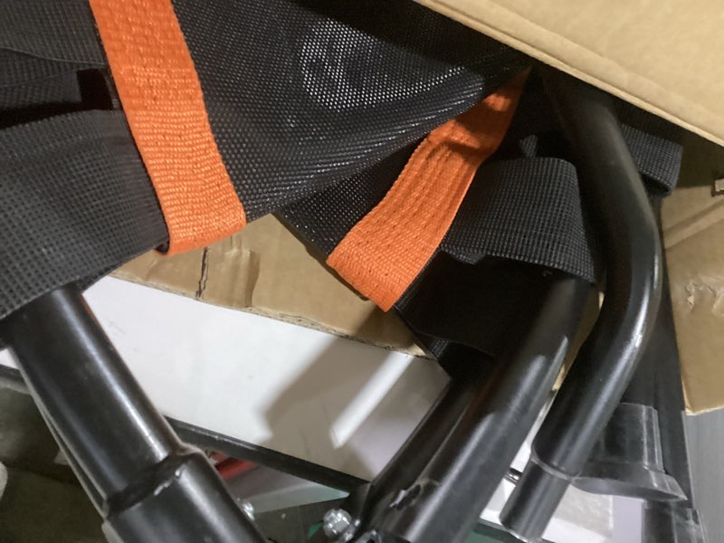 Condition photo showing As Is for 40"/48" Foldable Mini Trampoline Load 330lbs, Portable Exercise Rebounder with Durable Bungee Band, Fitness Trampoline for Adults and Kids