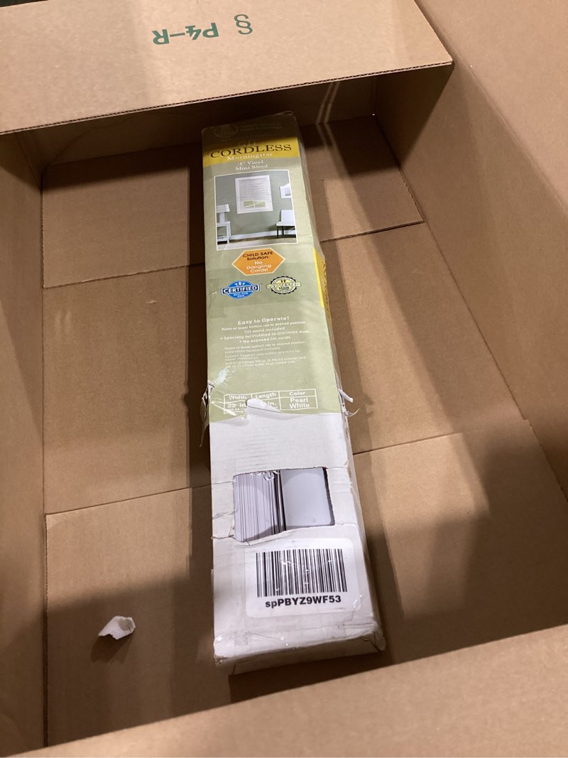 Condition photo showing Good Condition for BlindsAvenue Cellular Honeycomb Cordless Shade, 9/16" Single Cell, Light Filtering, White, Size: 21" W x 72" H