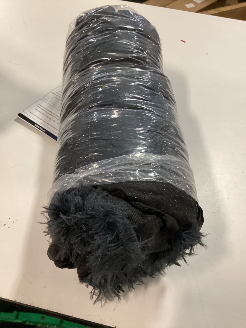 Condition photo showing Good Condition for bean bag chair cover(no filler) soft faux fur stuffed animal bean bag storage, fluffy plush bean bag chair cover washable, comfy bean bag chairs for adults, 6ft, dark grey 6ft dark grey (cover only)