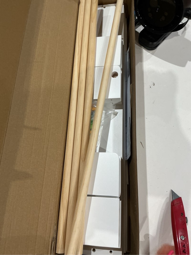 Condition photo showing Good Condition for nursery book shelves - 4 pack, wall book shelves for bedroom kids, kids wall book shelf, book shelf for kid rooms, toddler, baby, play room, nursery decor white wood 23 inches
