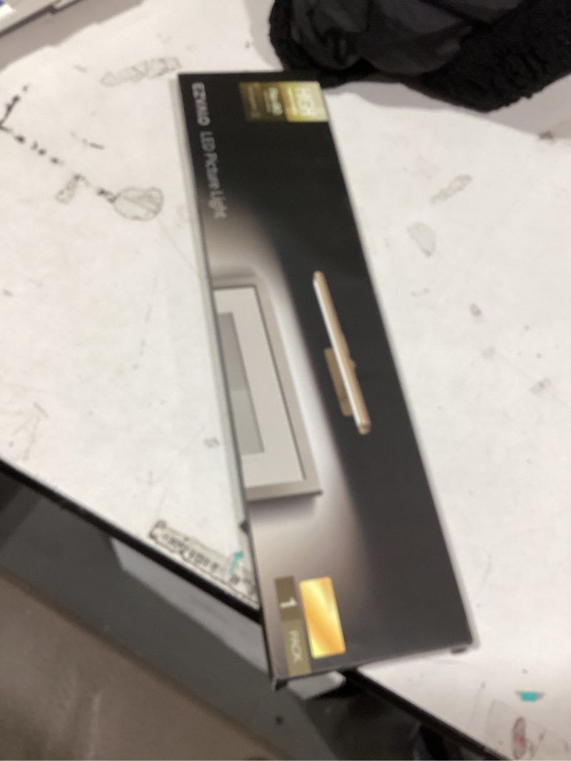 Condition photo showing New/Like New for ezvalo picture light for wall, 4800mah rechargeable wireless remote lights, 16'' dimmable magnetic led art painting light with 3 color temps, display for gallery, living room, bedroom, hallway (gold) gold 1pack-16in