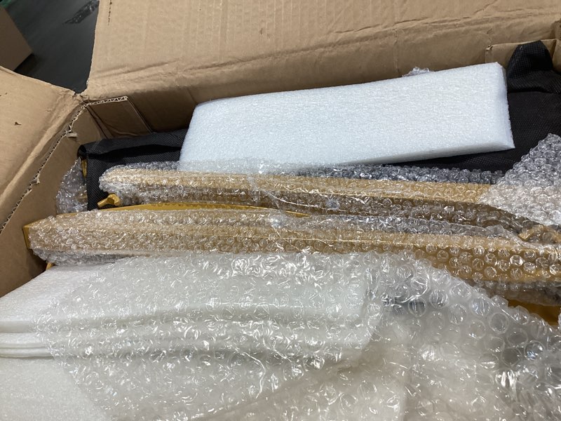 Condition photo showing Good Condition for vevor arch backdrop stand, set of 2, 7.2 ft and 6 ft, stable structure, easy assembly, gold metal ar