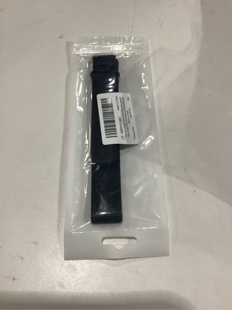 Condition photo showing New/Like New for nylon sport band compatible with amazfit helio strap, adjustable bicep band for helio fitness tracker breathable replacement armband for traning running phantom black 22mm