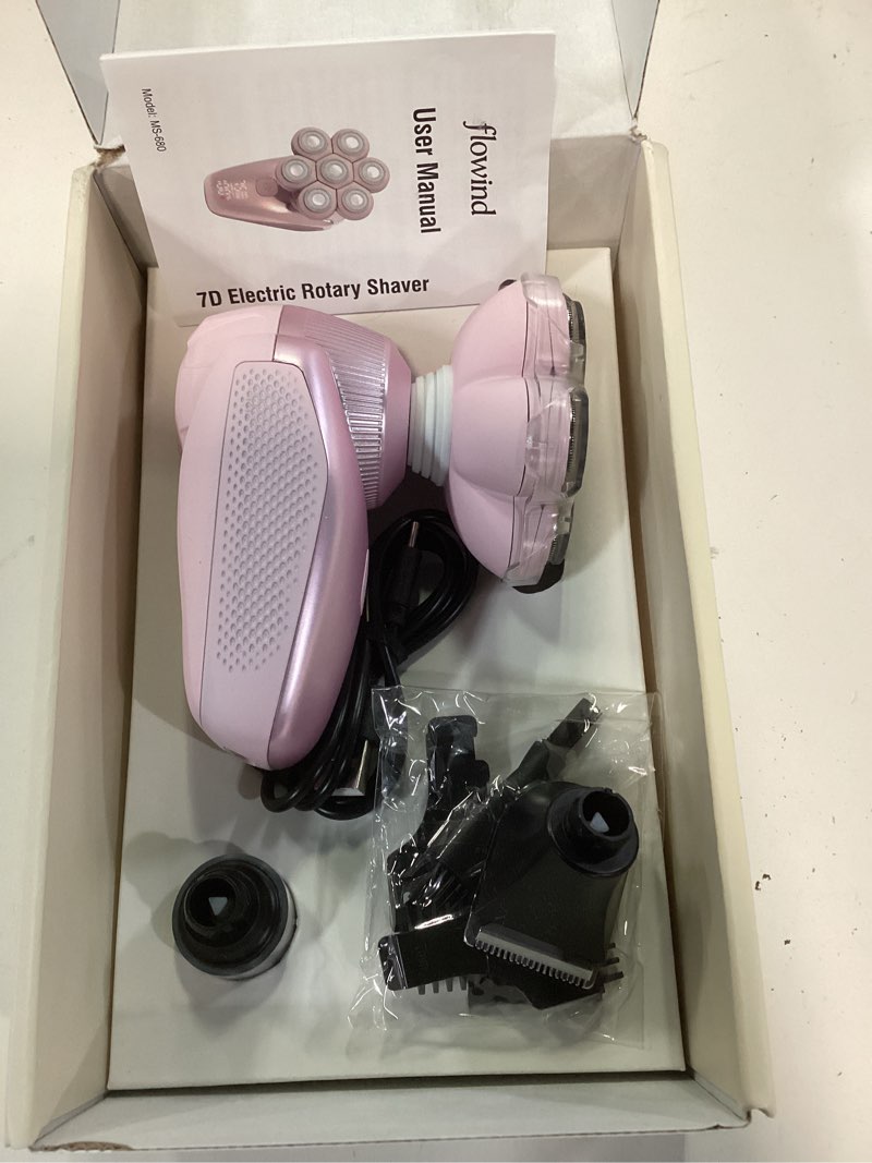 Condition photo showing Good Condition for 3-in-1 electric razor for women, painless bikini trimmer & body shaver, ipx7 waterproof wet/dry, 120-min type-c rechargeable, gentle & smooth pink shaver, ideal holiday gift for her