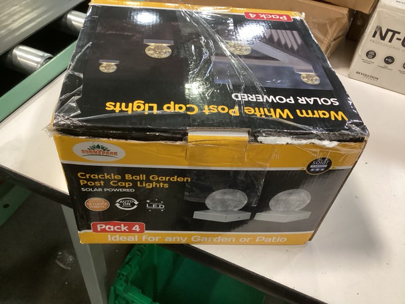 Condition photo showing New/Like New for sunnypark solar post lights - outdoor post cap light for fence deck or patio garden decoration solar powered caps, led lighting, lamp fits 4x4 in - warm white 4 pack