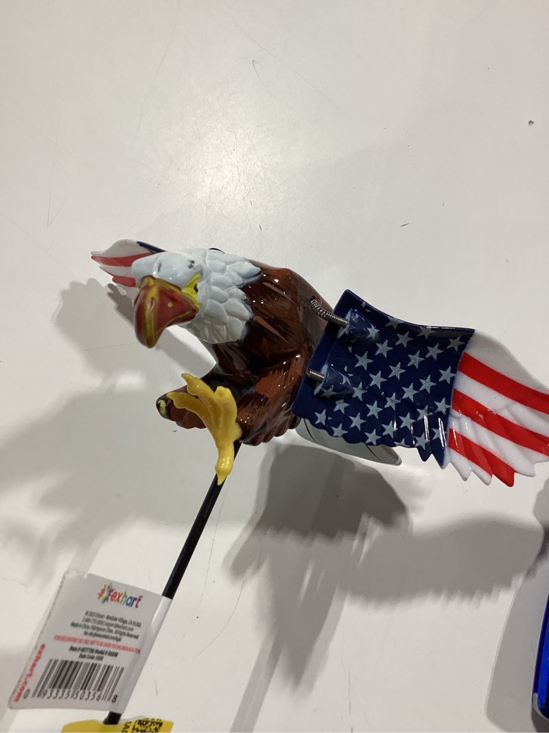 Condition photo showing As Is for exhart plastic indoor/outdoor free standing decoration eagle 4th of july decor