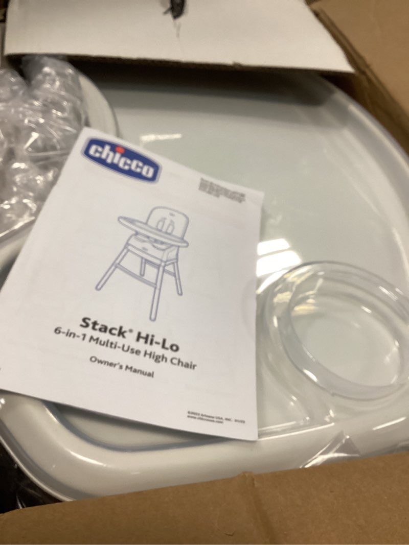 Condition photo showing Good Condition for Chicco Stack Hi-Lo 6-in-1 Multi-Use Convertible High Chair, Reclines for Babies and Toddlers, Easy-Clean Baby High Chair Booster Toddler Seat Combo | Sand/Beige