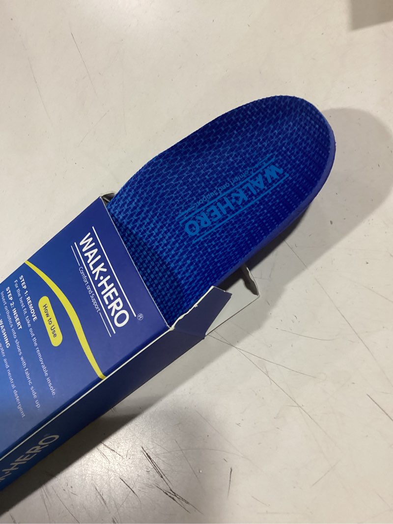 Condition photo showing Good Condition for Plantar Fasciitis Feet Insoles Arch Supports Orthotics Inserts Relieve Flat Feet, High Arch (Mens 8-8 1/2 | Womens 10-10 1/2) New Blue Mens 8 - 8 1/2