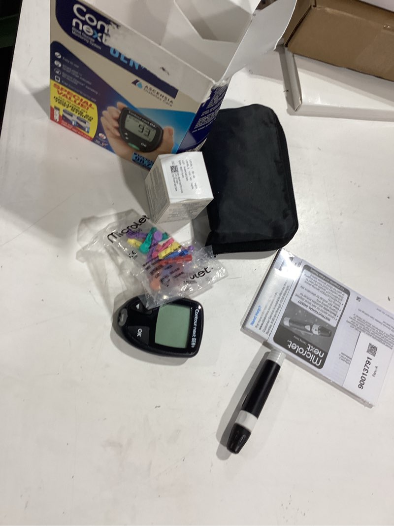 Condition photo showing Good Condition for ascensia contour next gen blood glucose monitor all-in-one kit with 20 test strips, accurate blood sugar monitor, easy-to-use glucose meter, portable and reliable diabetes testing kit