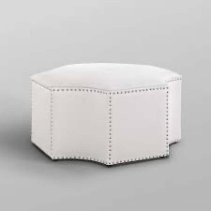 FIORELLA LEATHER COCKTAIL OTTOMAN