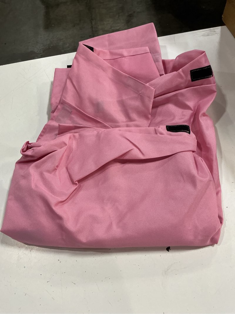 Condition photo showing As Is for gorilla grip dog crate covers compatible with amazon basics dog crates, all sides open, privacy cover fits 42" wire kennel, breathable mesh windows, light reducing puppy training cage topper, pink 42" x 28" x 30" pink