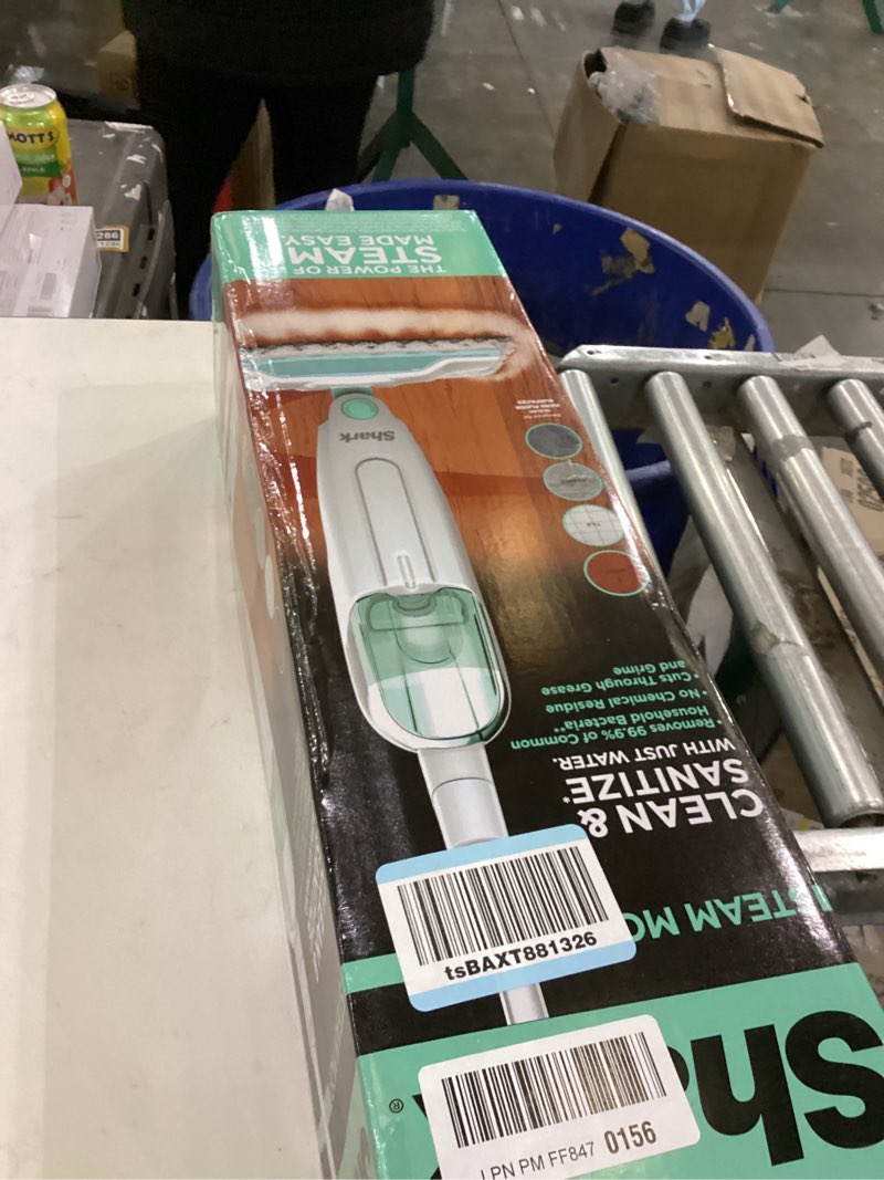 Condition photo showing New/Like New for Shark Steam Mop with 2 Machine Washable Dirt Grip Pads, Removable Water Tank, Lightweight, Steam Cleaner for sealed Hard Floors, Marble, Stone, Hardwood, Tile, Laminate, White/Seafoam, S1000 Steam Starter