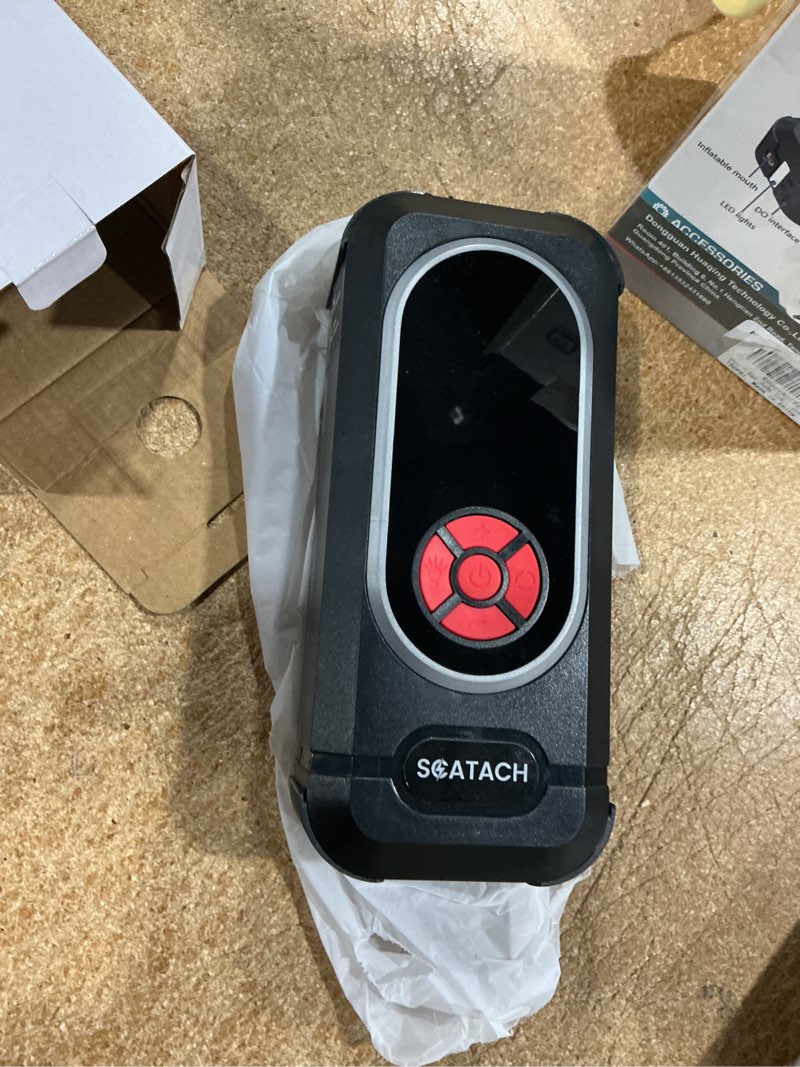Condition photo showing Good Condition for 6000a jump starter with air compressor, car battery jump starter portable (10.0 gas/10.0l diesel), 150 psi 12v car battery jump box with tire inflator, jumper cables, led light, led display
