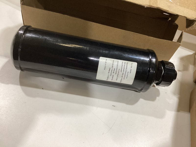 Condition photo showing As Is for 34724 a/c recycling filter-drier spin-on filter compatible with robinair 34724 filter, compatible with robinair refrigerant recovery recycling and charging stations.