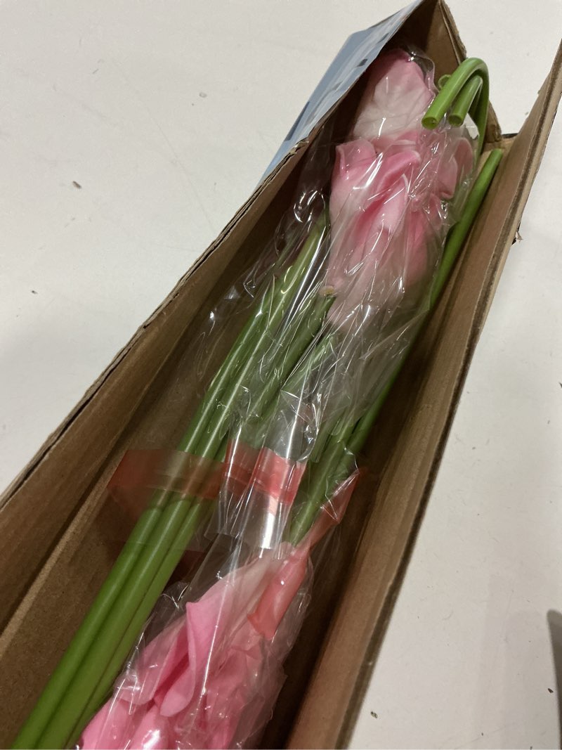 Condition photo showing New/Like New for 10 pc Pink Artificial Plumeria Flowers with Stems,13inch Real Touch Lifelike Frangipani Fake Flower Bouquets for Home Office Wedding Engagement Party Spring Flowers Decor