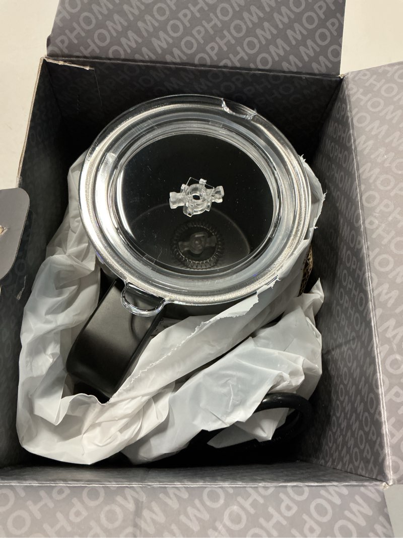 Condition photo showing New/Like New for milk frother, 4 in 1 electric milk steamer,11.84oz/350ml automatic warm and cold foam frother for coffee, latte, macchiato, cappuccino, hot chocolate,from the makers of mophom 400w,black