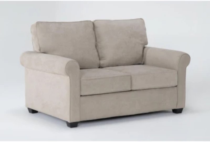 (Similar)Athos Cream Beige Fabric Loveseat