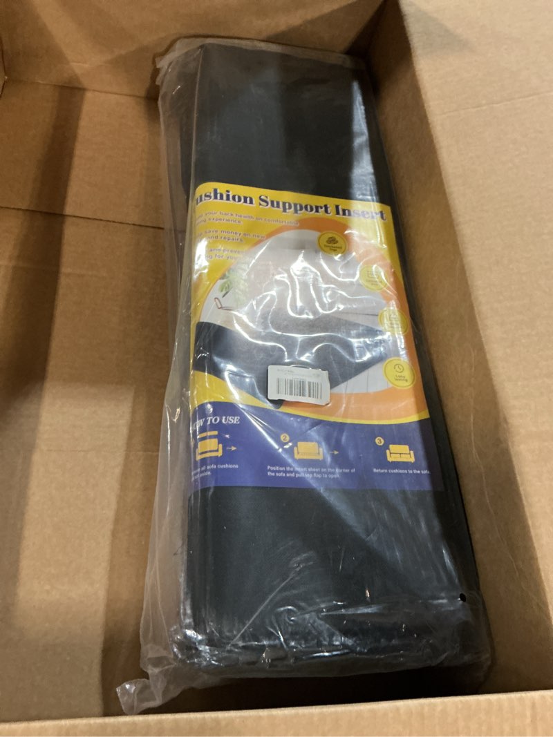 Condition photo showing New/Like New for Jin&Bao Couch Cushion Support for Sagging, Heavy Duty Solid Wood Sofa Cushion Support 21?- 67? for Loveseat- Couch Supporter Under The Cushions Board 100% Saver Sagging (Black) Black 21''Wx67"L