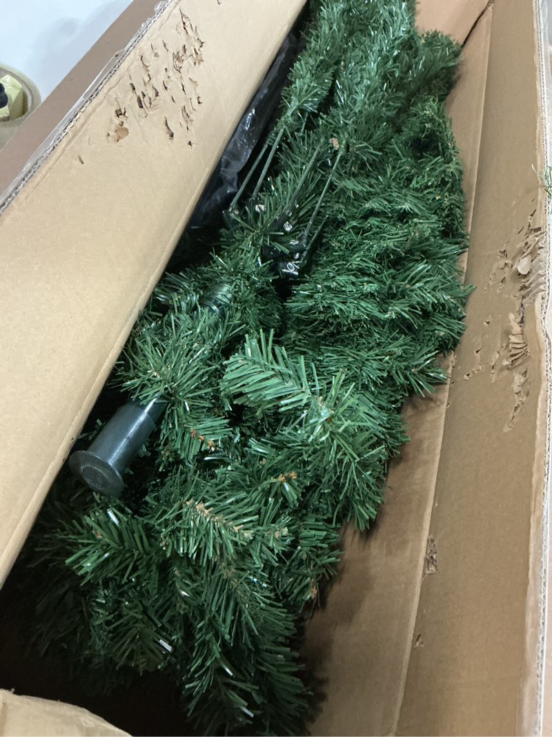 Condition photo showing As Is for 6ft Artificial Christmas Tree Premium Pine Xmas Tree with 1000 Branch Tip, 1 Minute Christmas Tree Unlit Realistic Holiday Party Decor for Home Office, Foldable Stand, Easy Assembly 6ft Tea-green