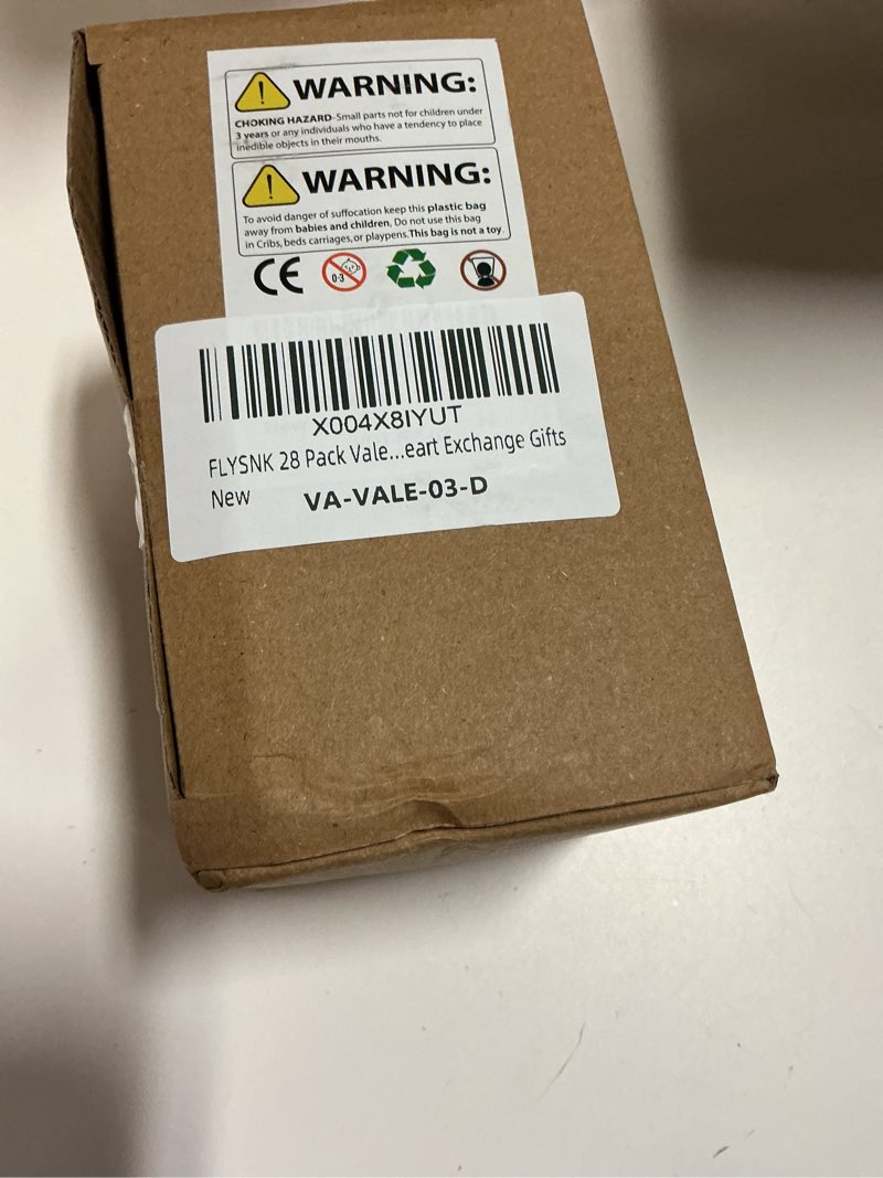 Condition photo showing New/Like New for 28 Pack Valentines Day Gifts for Kids Classroom Sticky Man Toys with Valentines Day Cards for Kids School, Sticky Wall Climbing Men Stress Relief Toys for Class Exchange Cards Gifts Party Favors