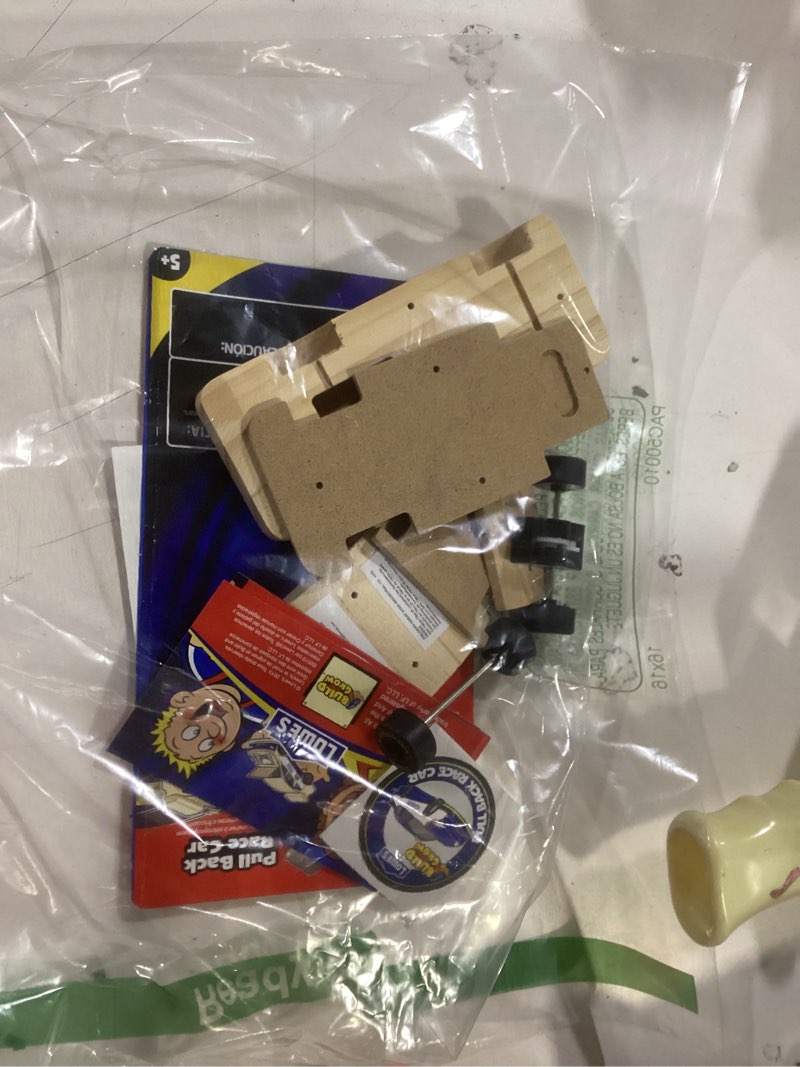 Condition photo showing As Is for Build and Grow Pull Back Race Car Kid's Project Kit