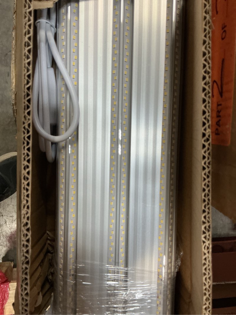 Condition photo showing Good Condition for Super Bright 100w 8ft Led Shop Lights 10-Pack| 5000K 15000lm Linkable 8' Led Ceiling Garage Lighting Light Fixtures For Upgrades Garage Shop Workshop Warehouse Barn Lighting| Fluorescent Replacement