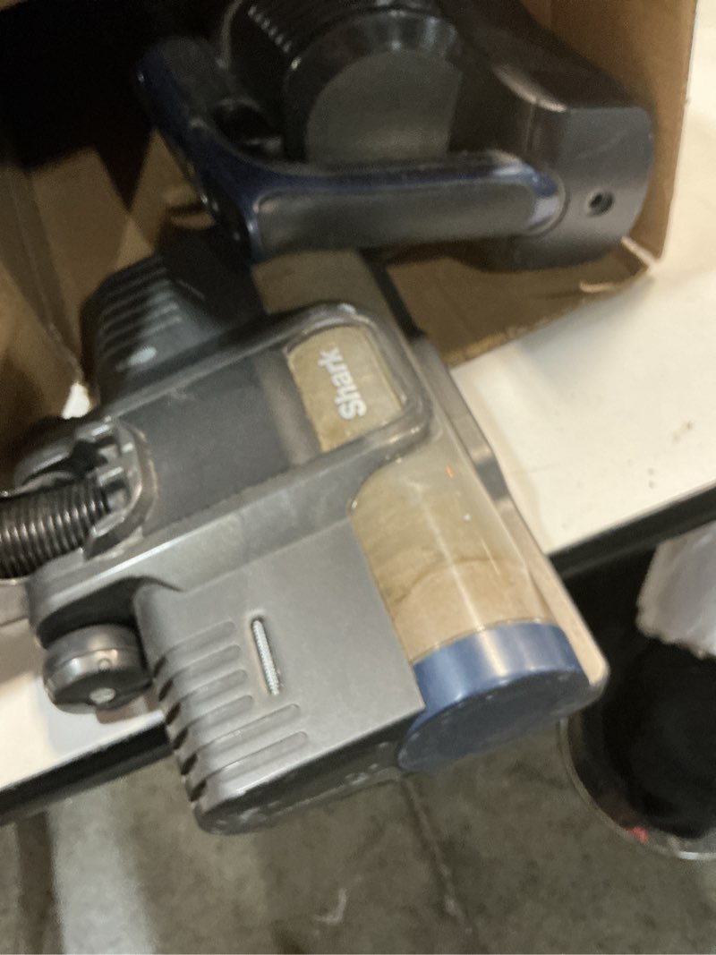 Condition photo showing As Is for Shark Cordless Vacuum Cleaner with HEPA Filter, Lightweight, Portable, Rechargeable, Powerful Pet Hair Pickup, Removable Handheld, Crevice Tool, Dusting Brush, 50-min Runtime, Blue, IZ363HT Pet Premium (50 min)