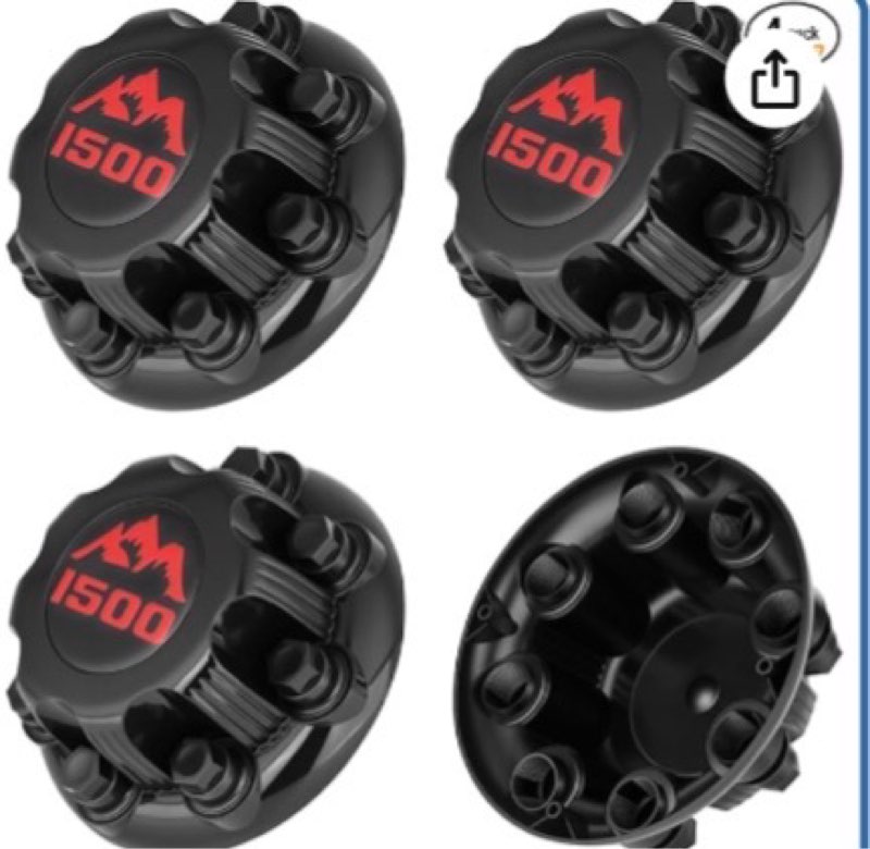 4pcs 8 lugs chrome wheel center caps fit for silverado avalanche suburban sierra yukon 1500 16" van & truck rim hub cover 4pcs 8lugs black 1500