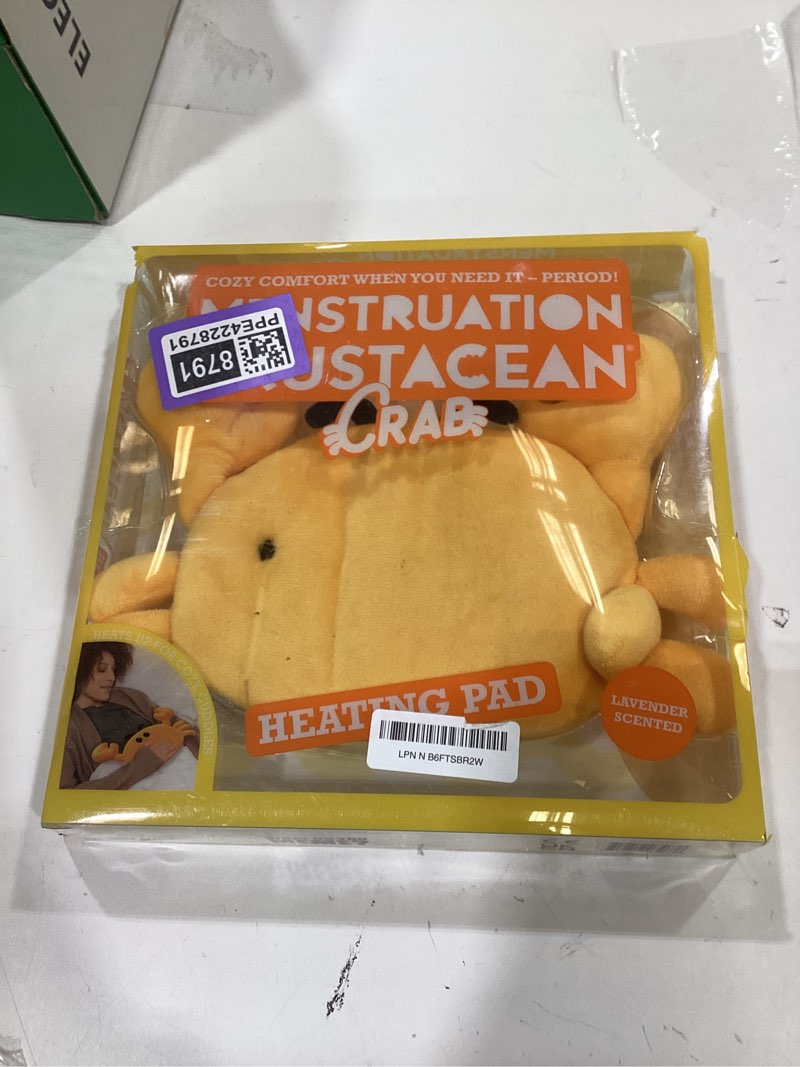 Condition photo showing Good Condition for Menstruation Crustacean Crab by Relatable, Microwavable Heating Pad for Period Cramps, Easter Basket Stuffer Plushie, Easter Gift Ideas for Teens and Women, Includes 1 Lavender Scented Heating Pad
