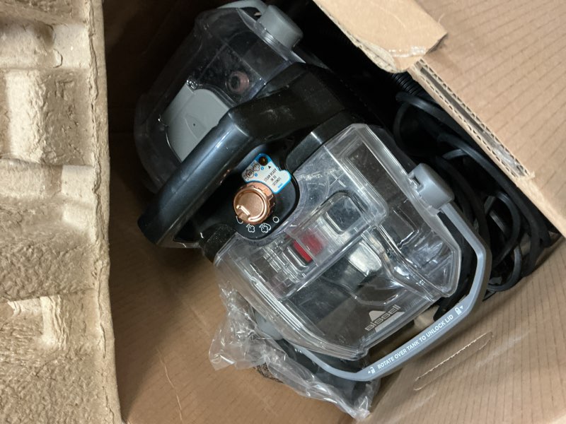 Condition photo showing As Is for BISSELL Little Green HydroSteam Multi-Purpose Portable Carpet and Upholstery Cleaner, Car and Auto Detailer, 3618