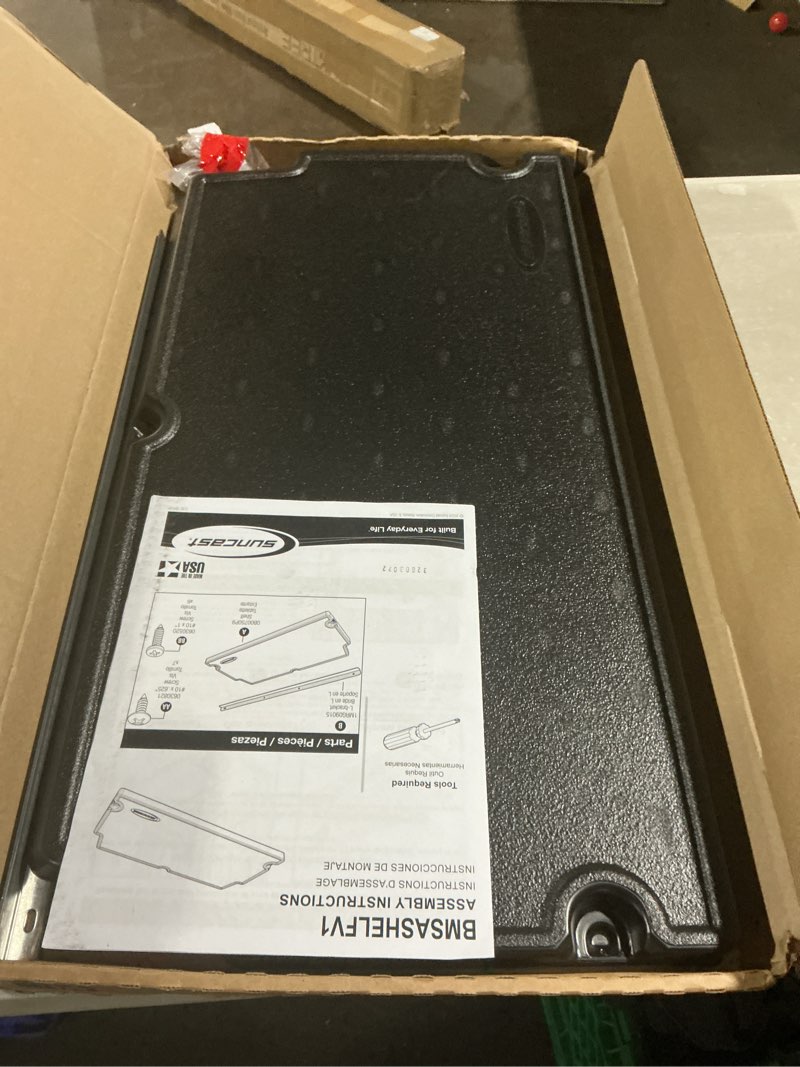 Condition photo showing Good Condition for suncast multicolor shelf- vertical shed accessory