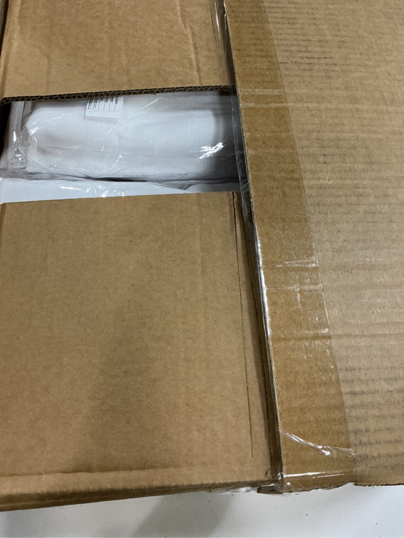 Condition photo showing New/Like New for 8 panels 5x20ft white ceiling drapes for wedding parties, wrinkle free thick polyester 20ft extra long tent draping ceiling curtains arch drapery for birthday party canopy tent decor white 60"w x 240"l (pack of 8)