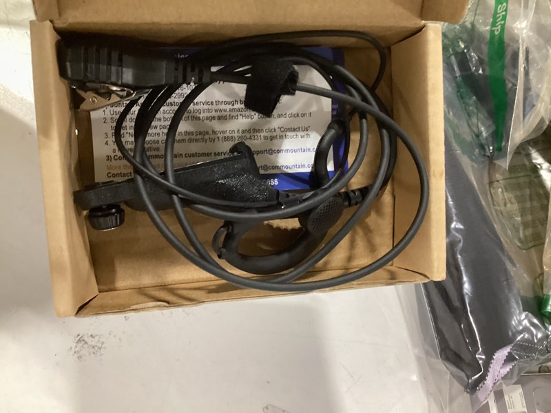 Condition photo showing Good Condition for commountain 3.5mm listen only earpiece compatible with speaker mic, acoustic tube receive only headset with 3 earmolds, for police security and law enforcement use for right ear