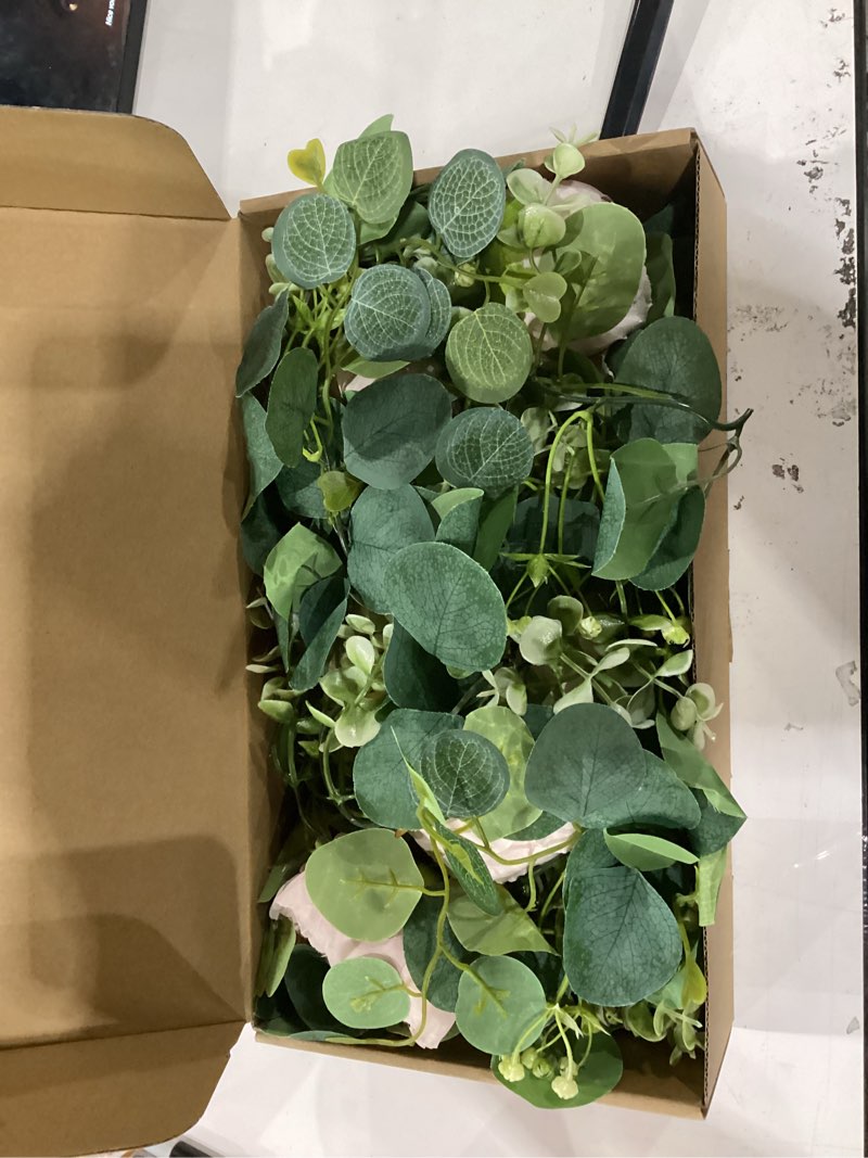 Condition photo showing New/Like New for Wedding decor (pack of 2) Welcome Sign Flower Backdrop Garland for Ceremony Reception Wall Easel Home Decoration Entryway Faux Outdoor Board Head Table Decor (Flesh Pink & White)