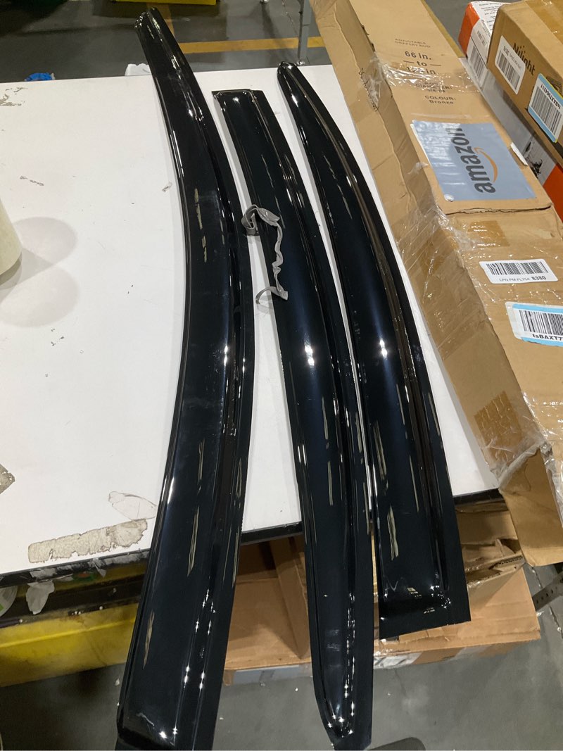 Condition photo showing As Is for smoke tinted window visor rain/sun guard sun shade deflector compatible with 2012-2015 honda civic 4 door sedan