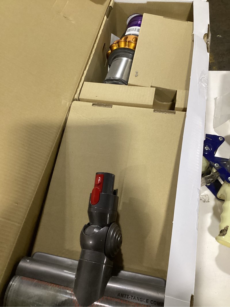 Condition photo showing As Is for dyson gen5detect cordless vacuum, 280aw, 3 power modes, up to 70 minutes,² illumination reveals dust, hepa filtration, all floor types