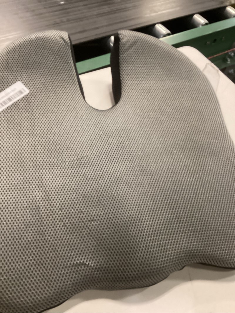 Condition photo showing Good Condition for Benazcap Car Seat Cushion - Memory Foam Car Seat Pad - Sciatica & Lower Back Pain Relief - Car Seat Cushions for Driving - Road Trip Essentials for Drivers-Grey