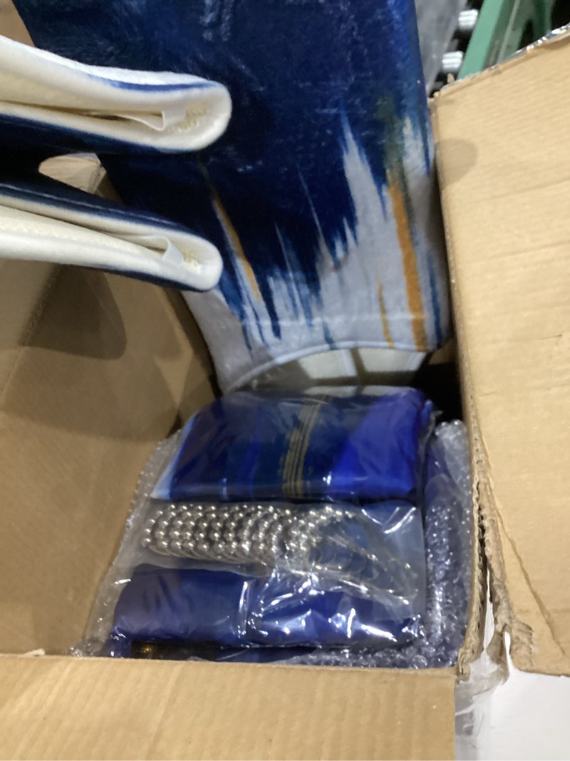 Condition photo showing Good Condition for 32PC Bathroom Sets with Shower Curtain and Rugs-Navy Blue Bathroom Accessories,Non Slip Bathroom Rugs Set with Toilet Lid Cover, Waterproof Shower Curtain, 3PC Soap Dispenser with Trash Can Navy Blue Bath Set + Oil Painting Shower Curtain + Bath Rugs