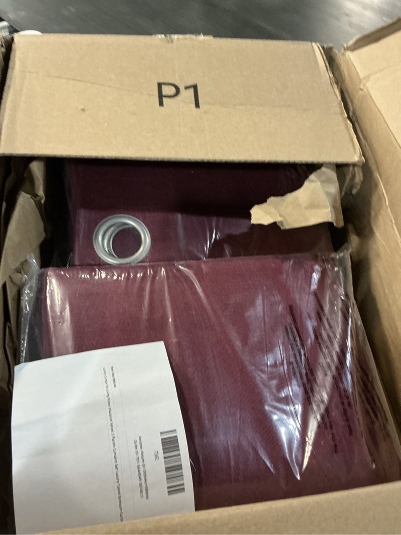 Condition photo showing New/Like New for luxury curtain for living room blackout velvet 2 panels curtains set luxury tassel bedroom curtains (burgundy, ?52w×96l?×2) burgundy 52"w x 96"l (pack of 2)