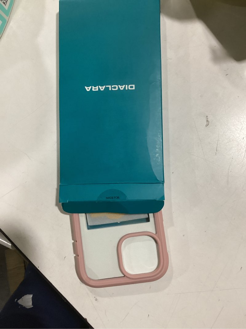 Condition photo showing New/Like New for diaclara designed for iphone 15 case, full body rugged case with built-in touch sensitive anti-scratch screen protector, with camera lens protector for iphone 15 6.1" (coral pink) iphone 15 6.1" pink