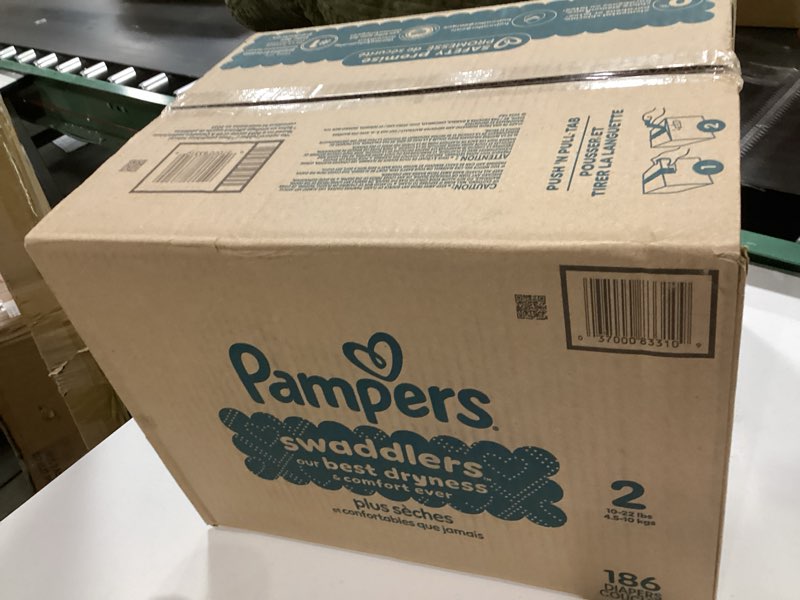 Condition photo showing New/Like New for Pampers Swaddlers Diapers Size 2  186 Count (Select for More Options)