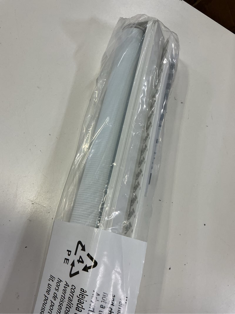Condition photo showing Good Condition for lazblinds no tools no drill cordless zebra blinds for windows, dual layer light control for day and night, light filtering privacy roller blinds and shades for home, 29" w x 72" h, white white 29"w x 72"h