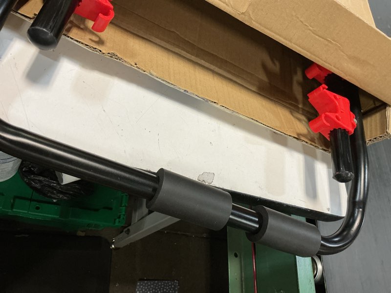 Condition photo showing As Is for bebecome bike rack for car, 3 bike trunk mounted bike rack for suv, car bike rack with foldable frame, anti-scratch foam padding and secure straps, fits sedan hatchback minivan
